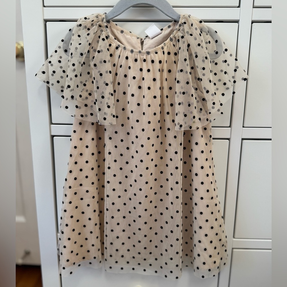 Baby Gap Polka Dot Tulle Flutter Sleeve Dress